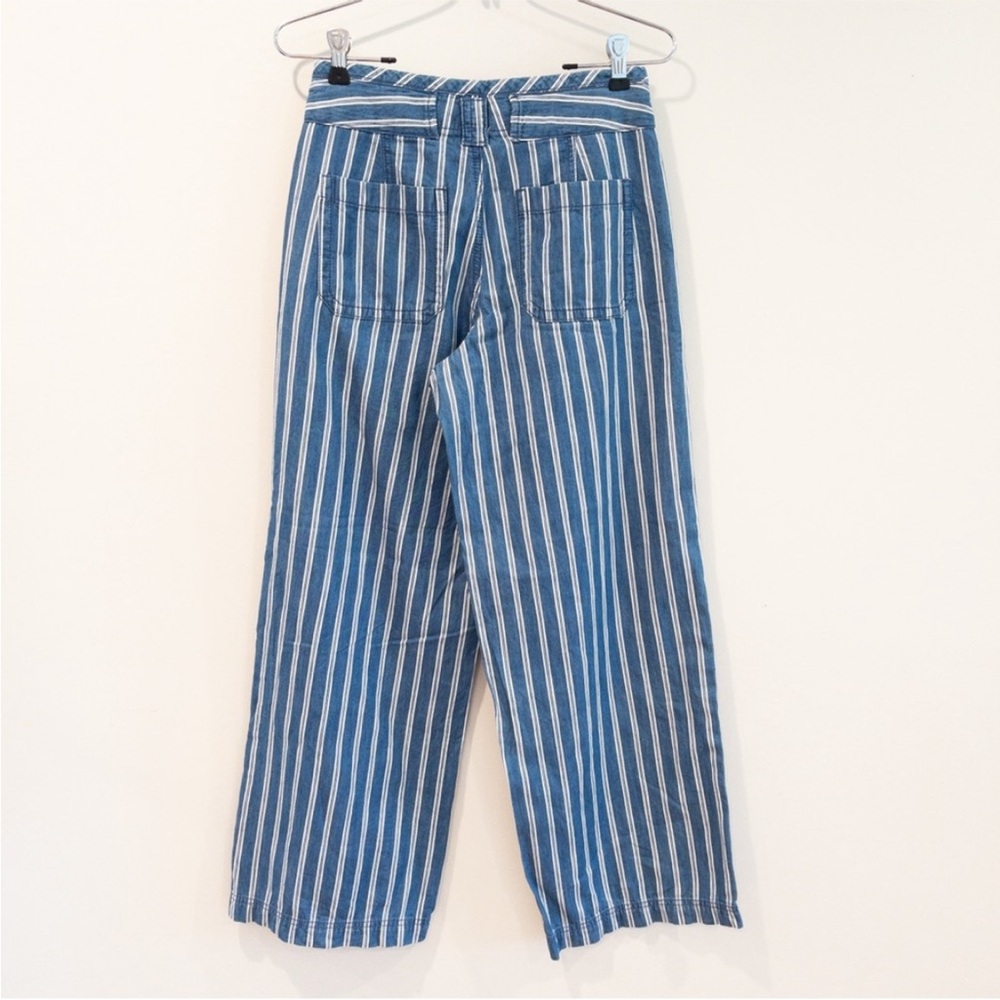 American Eagle Outfitters Blue and White Striped Pants Pleated size 00 - Picture 5 of 9